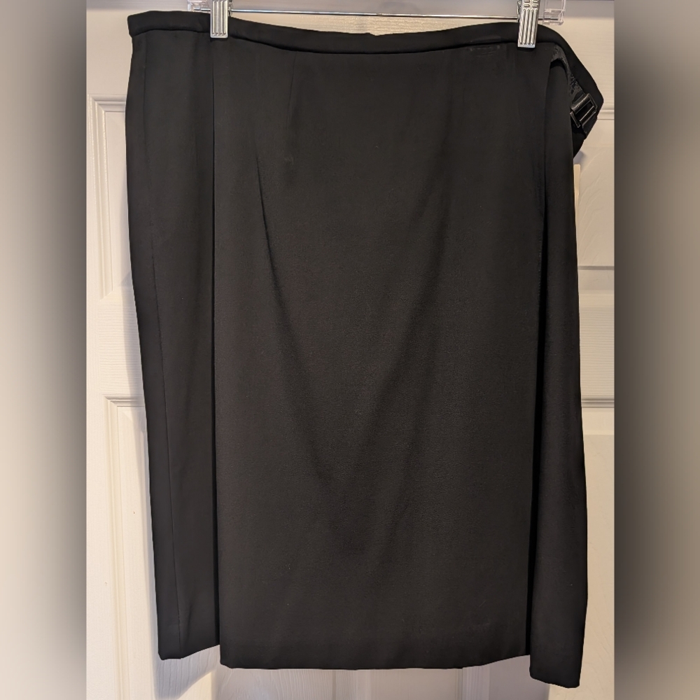 New! Valerie Stevens Womens Plus Size Separates Black Stretch Skirt Size 18W NWT